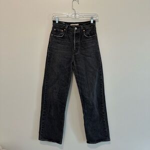 Black Ribcage Straight Jean